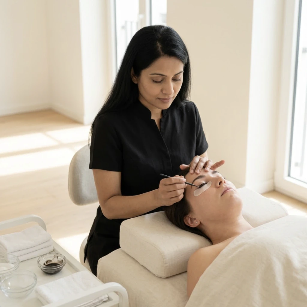 Wimpern färben